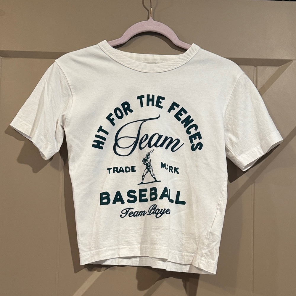 Team Player White Baseball Tee for Kids